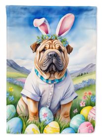 Shar Pei Easter Egg Hunt Garden Flag Mailbox Flag Decorative Yard Flag Banner Outside Patio Artwork Yard Flower Beds, Garden Size, Multicolor