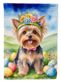 Yorkshire Terrier Easter Egg Hunt Garden Flag Mailbox Flag Decorative Yard Flag Banner Outside Patio Artwork Yard Flower Beds, Garden Size, Multi
