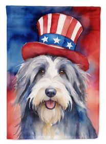 Bearded Collie Patriotic American Garden Flag Mailbox Flag Decorative Yard Flag Banner Outside Patio Artwork Yard Flower Beds, Garden Size, Multi