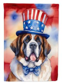 Saint Bernard Patriotic American Garden Flag Mailbox Flag Decorative Yard Flag Banner Outside Patio Artwork Yard Flower Beds, Garden Size, Multic