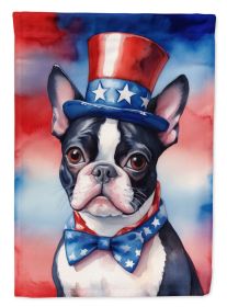 Boston Terrier Patriotic American Garden Flag Mailbox Flag Decorative Yard Flag Banner Outside Patio Artwork Yard Flower Beds, Garden Size, Multi