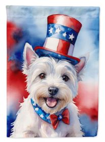 Westie Patriotic American Garden Flag Mailbox Flag Decorative Yard Flag Banner Outside Patio Artwork Yard Flower Beds, Garden Size, Multicolor