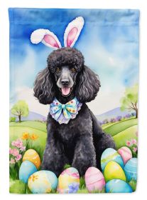Black Poodle Easter Egg Hunt Garden Flag Mailbox Flag Decorative Yard Flag Banner Outside Patio Artwork Yard Flower Beds, Garden Size, Multicolor
