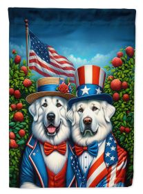 All American Great Pyrenees Garden Flag Mailbox Flag Decorative Yard Flag Banner Outside Patio Artwork Yard Flower Beds, Garden Size, Multicolor