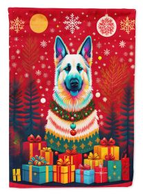 German Shepherd Holiday Christmas Garden Flag Mailbox Flag Decorative Yard Flag Banner Outside Patio Artwork Yard Flower Beds, Garden Size, Multi